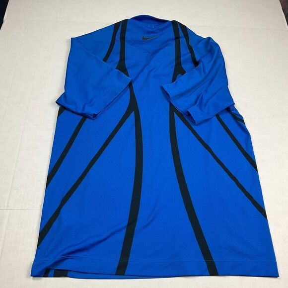 Nike Golf Mens Dri Fit Polo Shirt Blue Black Performance Short Sleeve Top Medium - Picture 8 of 10